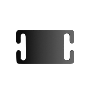 Médaille Chien Coulissante Noir Médaille chien glissable noire 45×25 mm, acier inoxydable, conçue pour s’adapter parfaitement au collier.